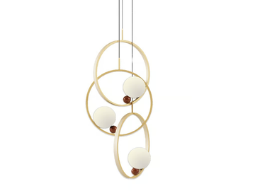 JOY - LED pendant lamp in brass and blown glass by Paolo Castelli - view 2